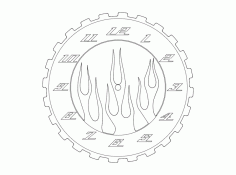 Fire Horloge Free Dxf For Cnc DXF Vectors File