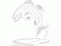 Fish Jumping CNC Router Free DXF File