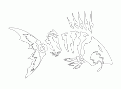 Fish Silhouette Design 01 CNC Router Free DXF File