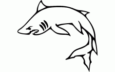 Fish Silhouette Design 02 CNC Router Free DXF File