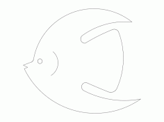 Fish Silhouette Vector CNC Router Free DXF File