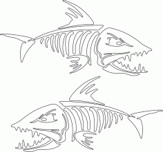 Fish Skeleton Vector Art CDR File