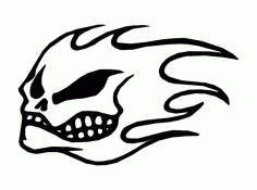 Flame Skull DXF File