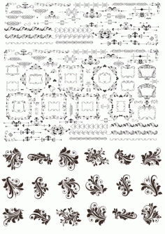 Floral Decorative Ornaments Free CDR Vectors File