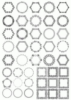 Floral Frame Border Collection Free CDR Vectors File