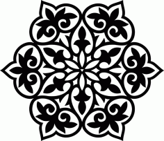 Floral Geometric Pattern Free Vector CDR File