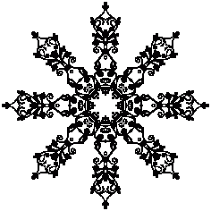 Floral Grey Snowflake SVG File