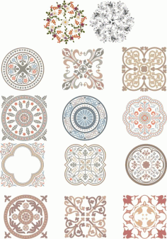 Floral Mandala Ornament Laser Cutting CDR File