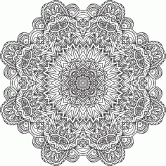 Floral Mandala Seamless Panel CDR File