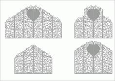 Floral Ornament of Stylized Wedding Screen CDR File