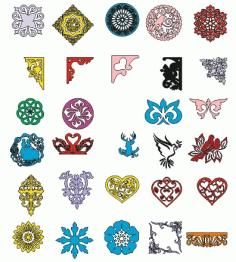 Floral Ornaments Collection Vector Free CDR Vectors File