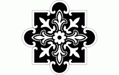 Floral Pattern Decorative Free Vector DXF File