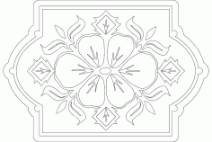 Floral Pattern Free Vector DXF File