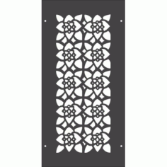 Floral Pattern Separator Free Vector DXF File