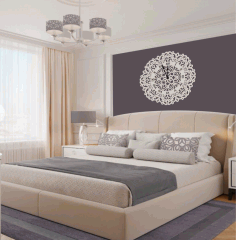 Floral Round Bead Head Decor Mandala Patterns Design Panel CDR File