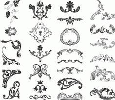 Floral Swirl Laser Cut CDR File