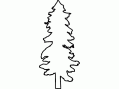 Floral Tall Tree Art DXF Vectors File