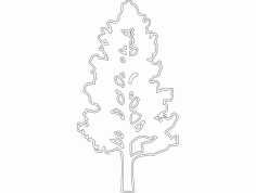 Floral Tree Art DXF Vectors File