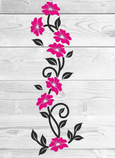 Floral Wall Decor Free Laser Cut DXF File