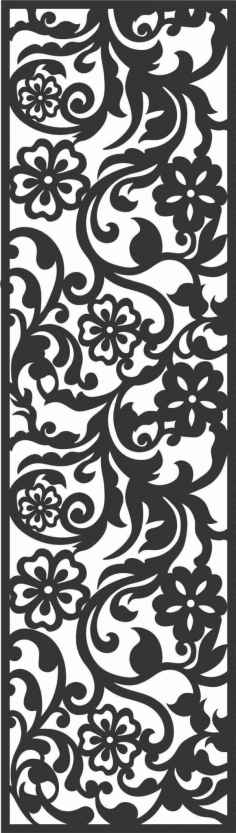 Floriate Outdoor Metal Screens Panel DXF File