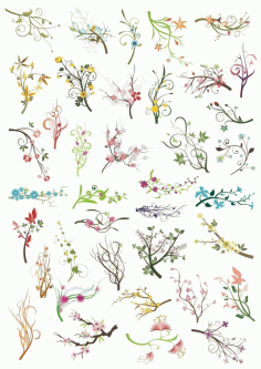 Flower Decor Element Laser Cut Free CDR File