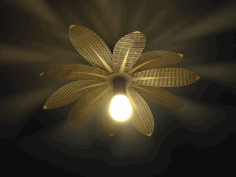Flower Roof Hanging Laser Lamp Free CDR Vectors File