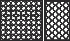 Flowery Grill Screen Panel DXF File