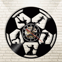 Football Clock Silhouette Design Free Vector CDR File