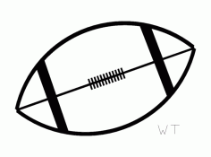 Football Silhouette DXF File