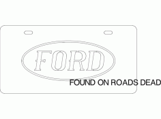 Ford Plate Vector DXF File