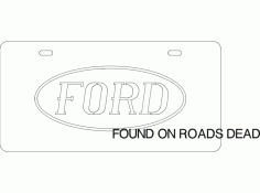 Ford Plate DXF File