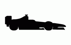 Formula 1 Car Silhouette Free DXF Vectors File