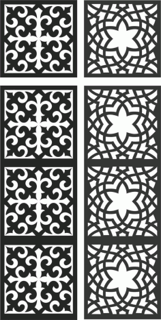 Free Standing Metal Privacy Screens DXF File