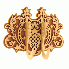 Furniture Decorative Wall Hooks For Coat And Craft Free DXF Vectors File