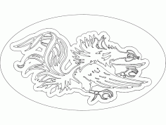 Gamecock Logo Template DXF File