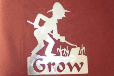 Gardener Grow Free DXF Vectors File