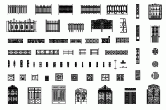 Gates Blocks CAD Drawing DWG File