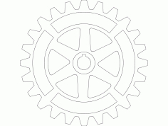 Gear With Extras Free DXF Vectors File