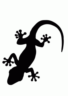 Gecko Leopard Gecko clipart silhouette Free DXF Vectors File