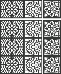 Geometric Custom Decorative Metal Screen Panel DXF File