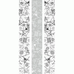 Geometric Line Art Sandblast Pattern Laser Cut Free Vector CDR File
