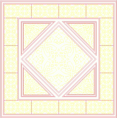 Geometric Ornament Art Pattern, Grill Panel Design Vector File