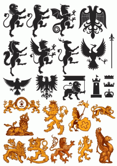 Geraldic Elements free CDR Vectors File