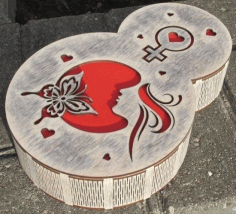 Gift Box for Her CNC Laser Cutting CDR File