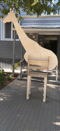 Giraffe BookShelf Laser Cut CDR File