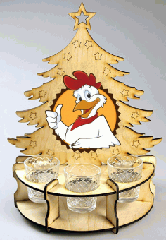Glass Cup Holder Wine Rack Laser Cut CDR File