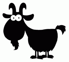 Goat Silhouette vector art DXF File