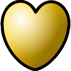 Gold Heart Vector SVG File