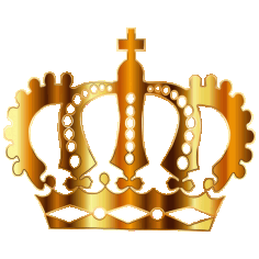 Gold Royal Crown Silhouette No Background SVG File