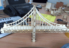 Golden Gate Bridge 3D Models Wooden Puzzle Free Vector DXF File
